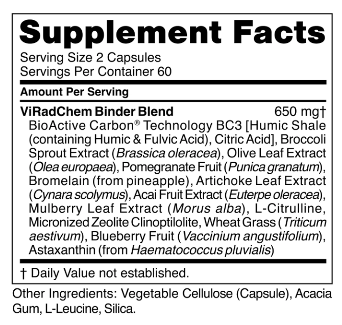 CellCore ViRadChem Binder - 120 Capsules