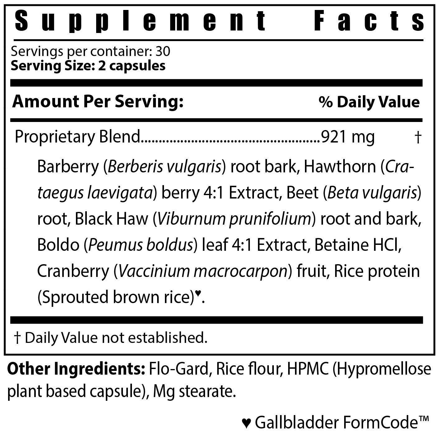 Inno-Vita Gall-Astic™ -- 60 veggie capsules - Gallbladder / Bile Dispense