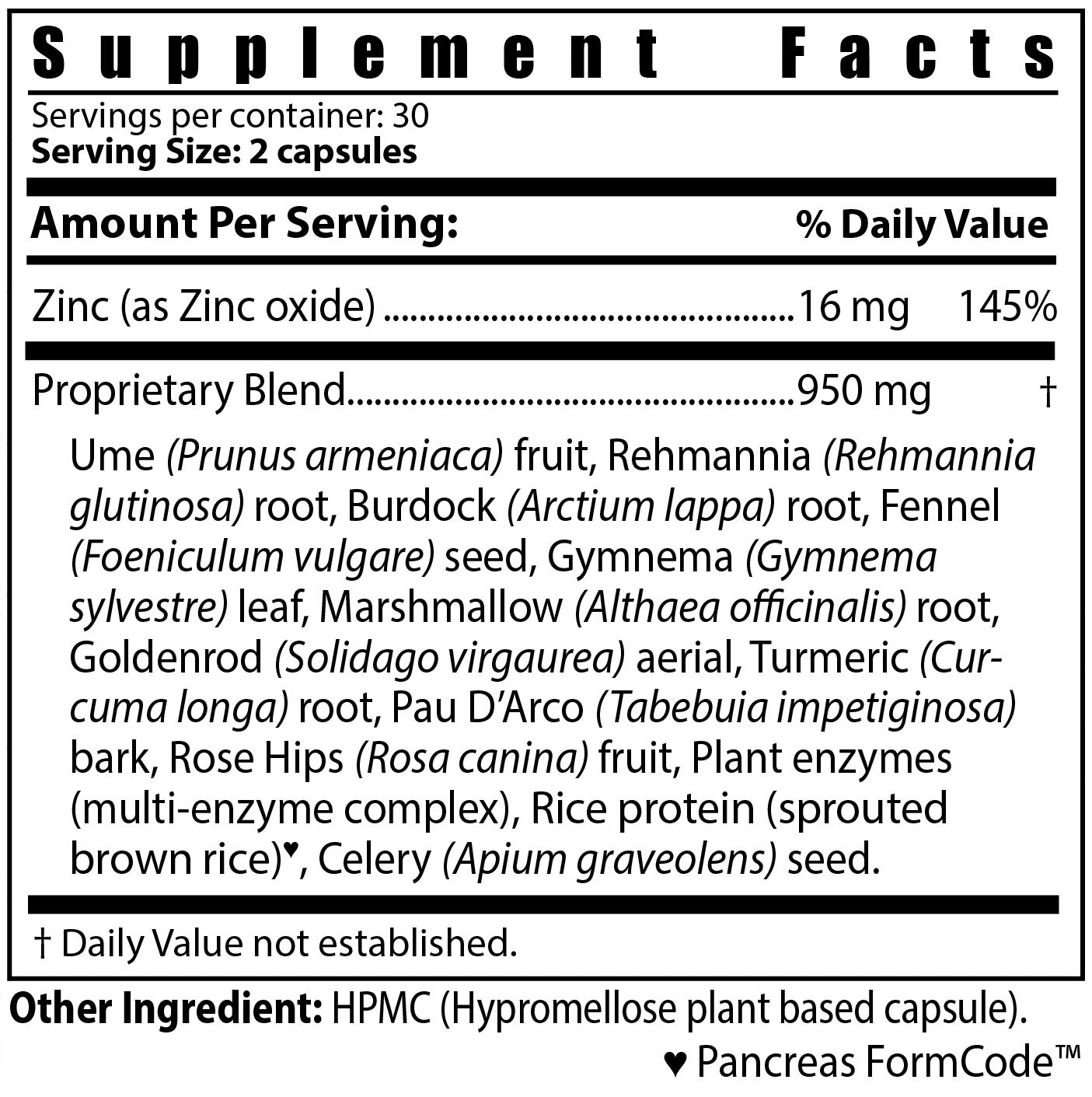 Inno-Vita Pancreos™ -- 60 veggie capsules - Healthy Glucose Balance