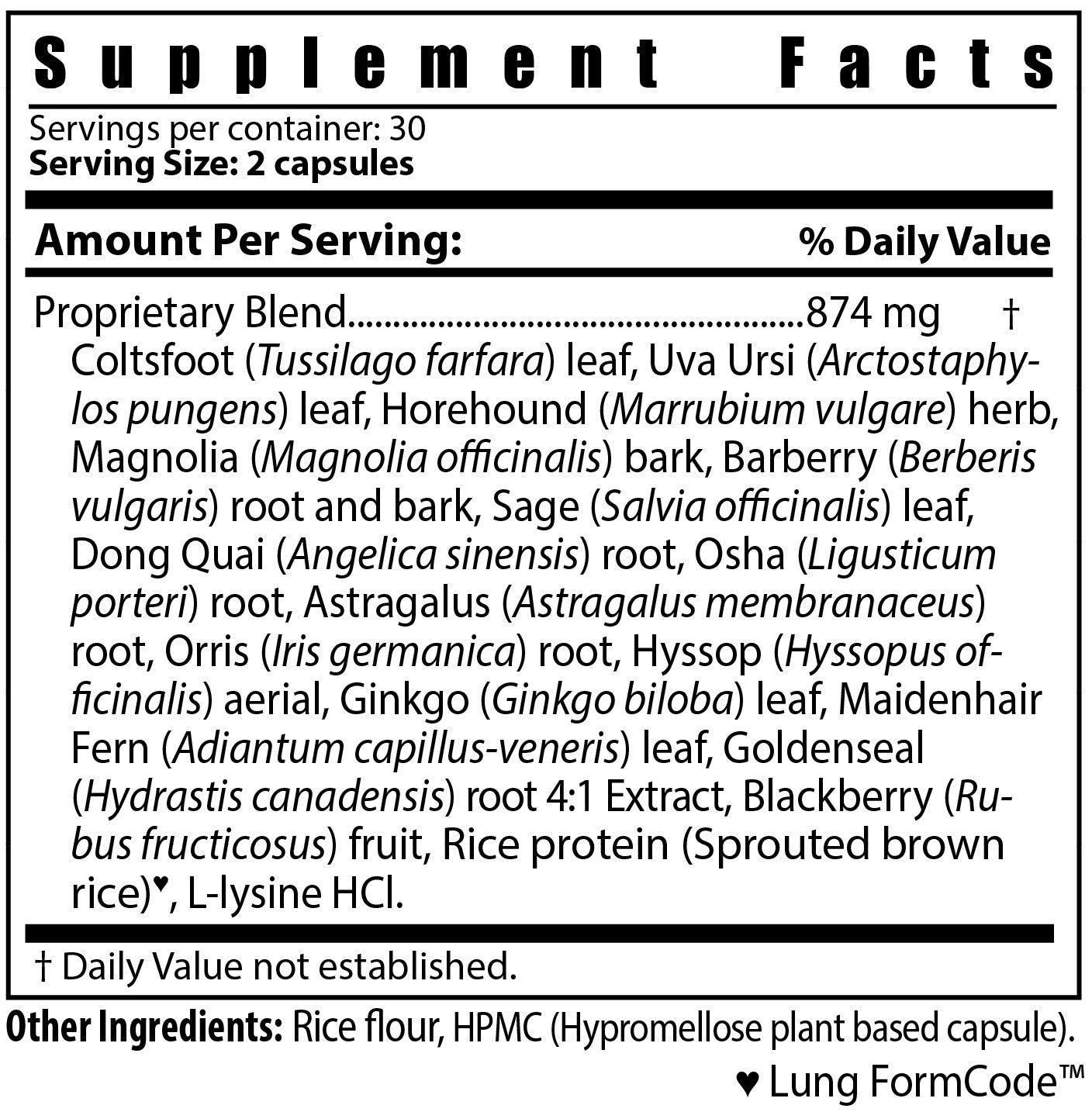 Inno-Vita Permilung™ -- 60 veggie capsules - Respiration / Gas Exchange