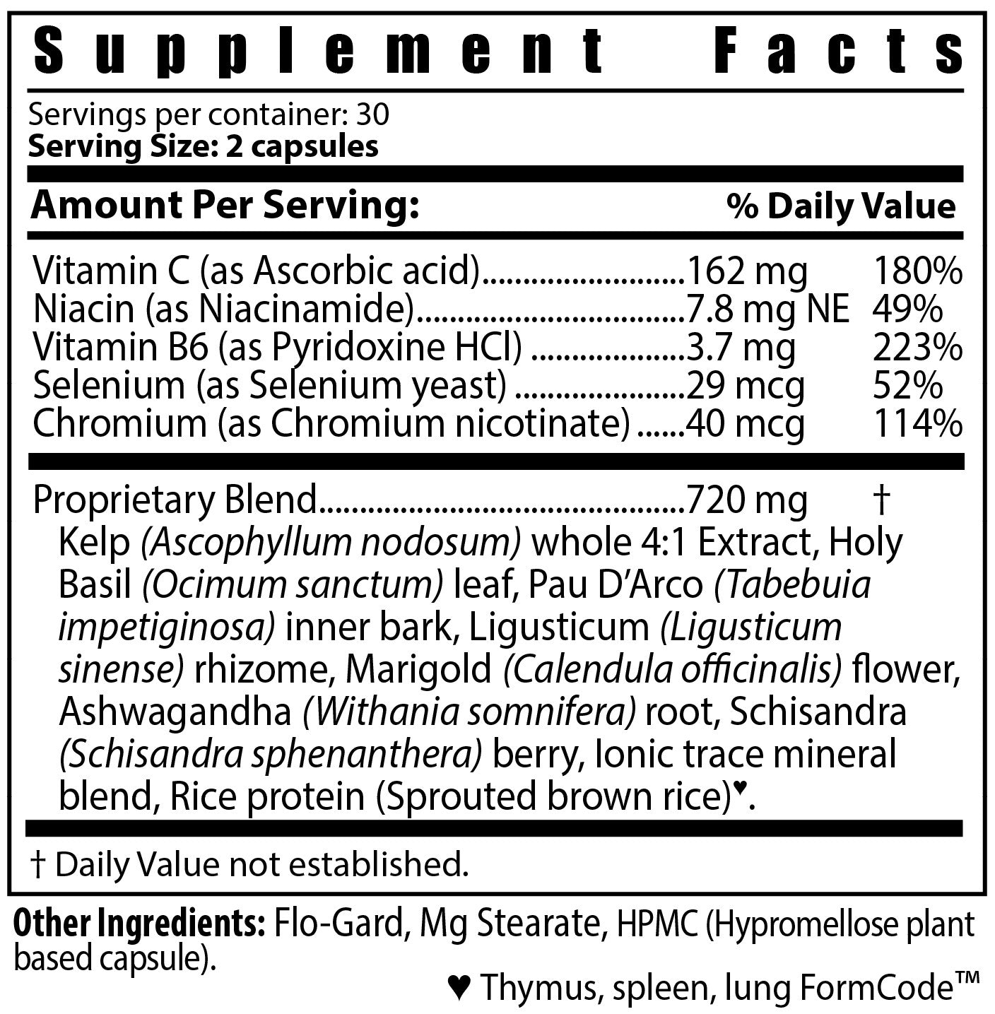 Inno-Vita Thymassure™ -- 60 veggie capsules - Defense / Reaction / Resist