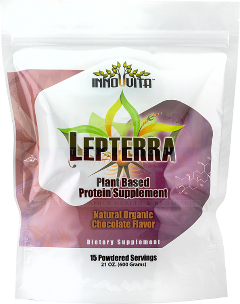 Inno-Vita Lepterra™ Natural Chocolate -- 21 oz (15 servings) - Plant Based Protein